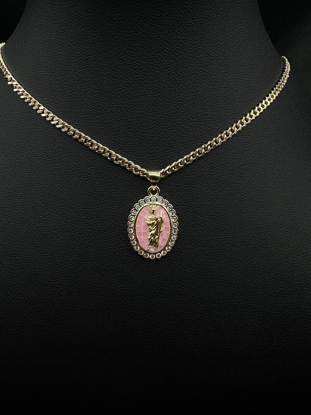Pink Oval Virgin Mary Set