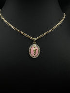 Pink Oval Virgin Mary Set