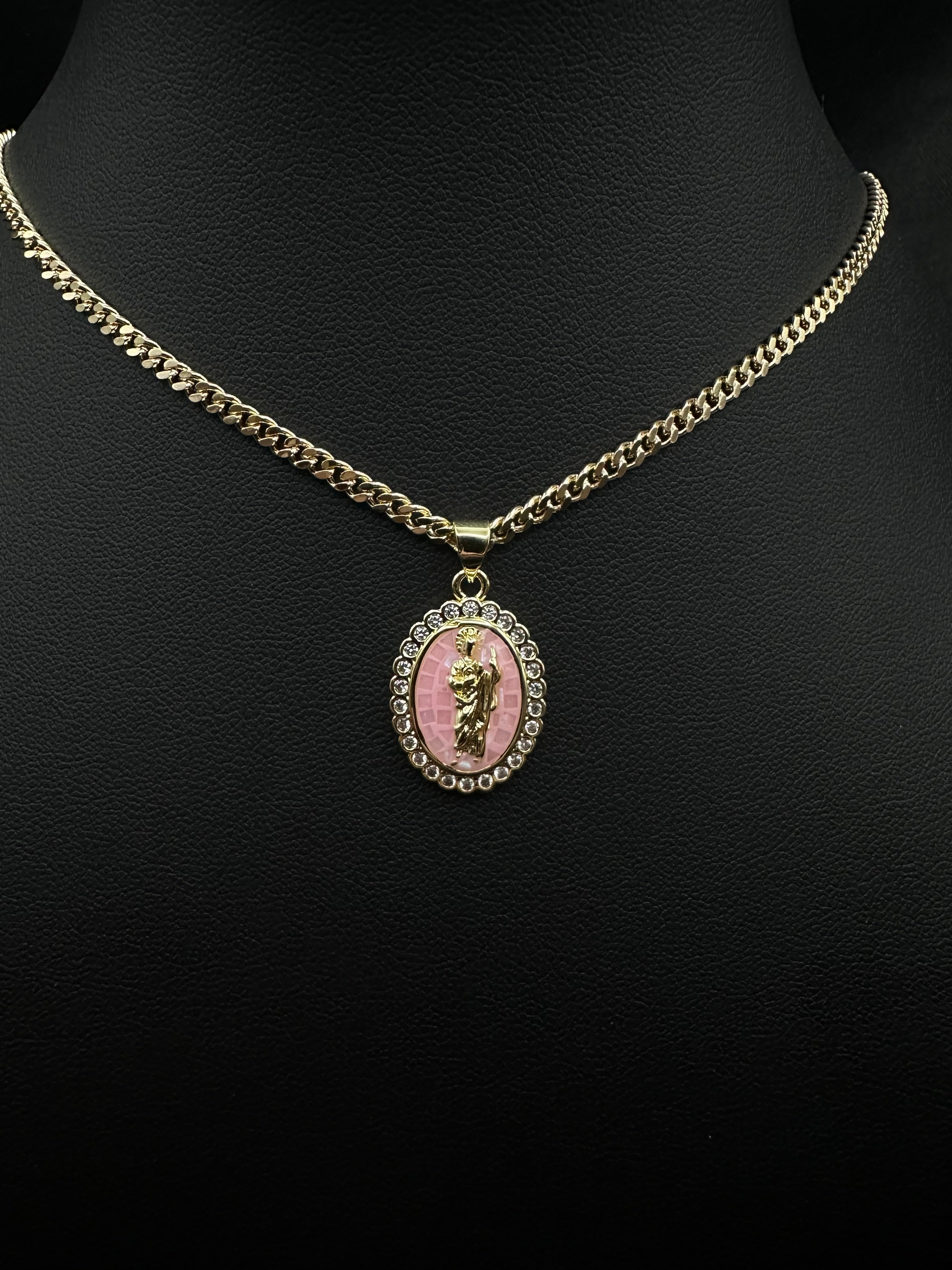 Pink Oval Virgin Mary Set