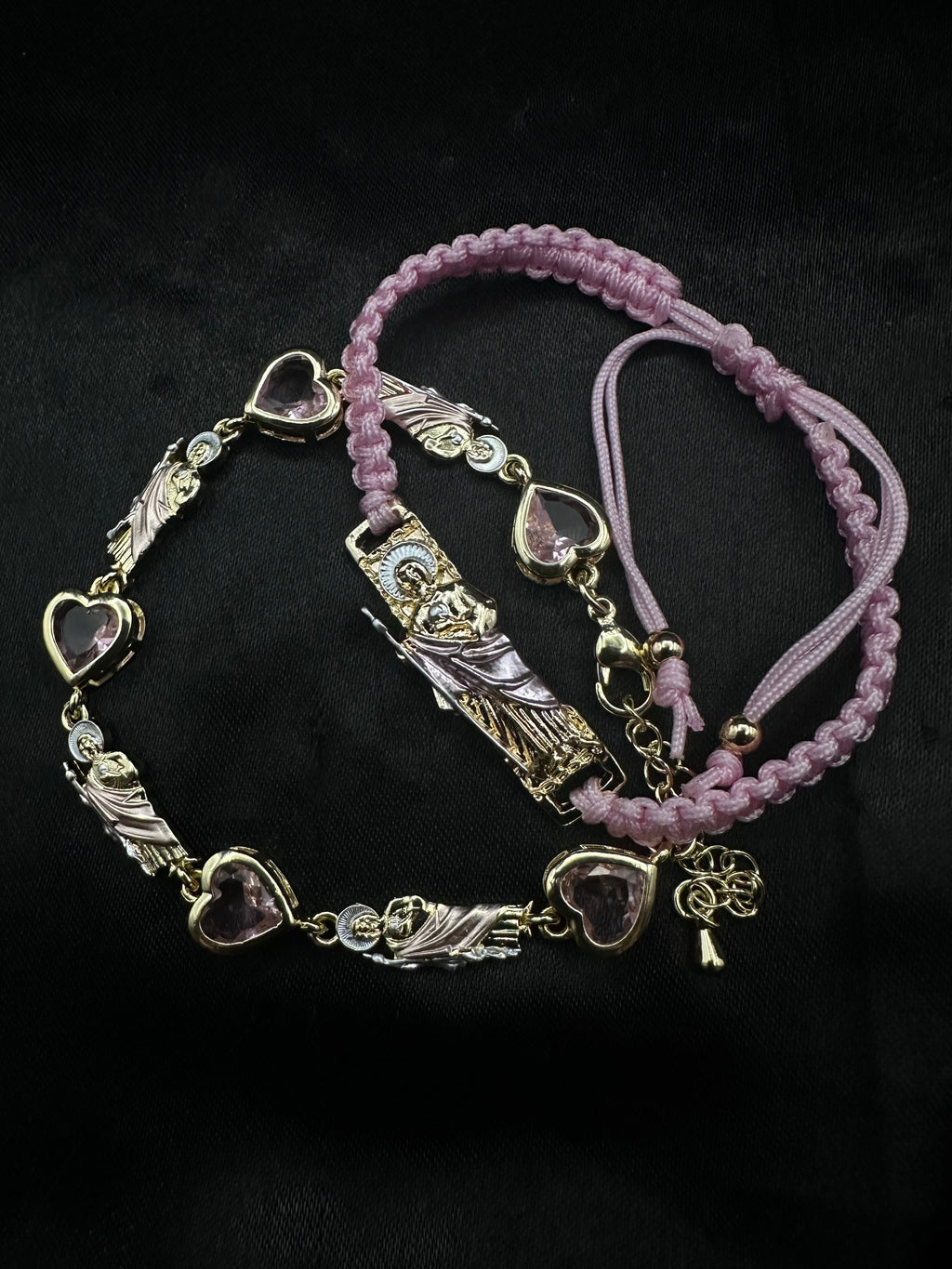 Pink Heart San Judas Set