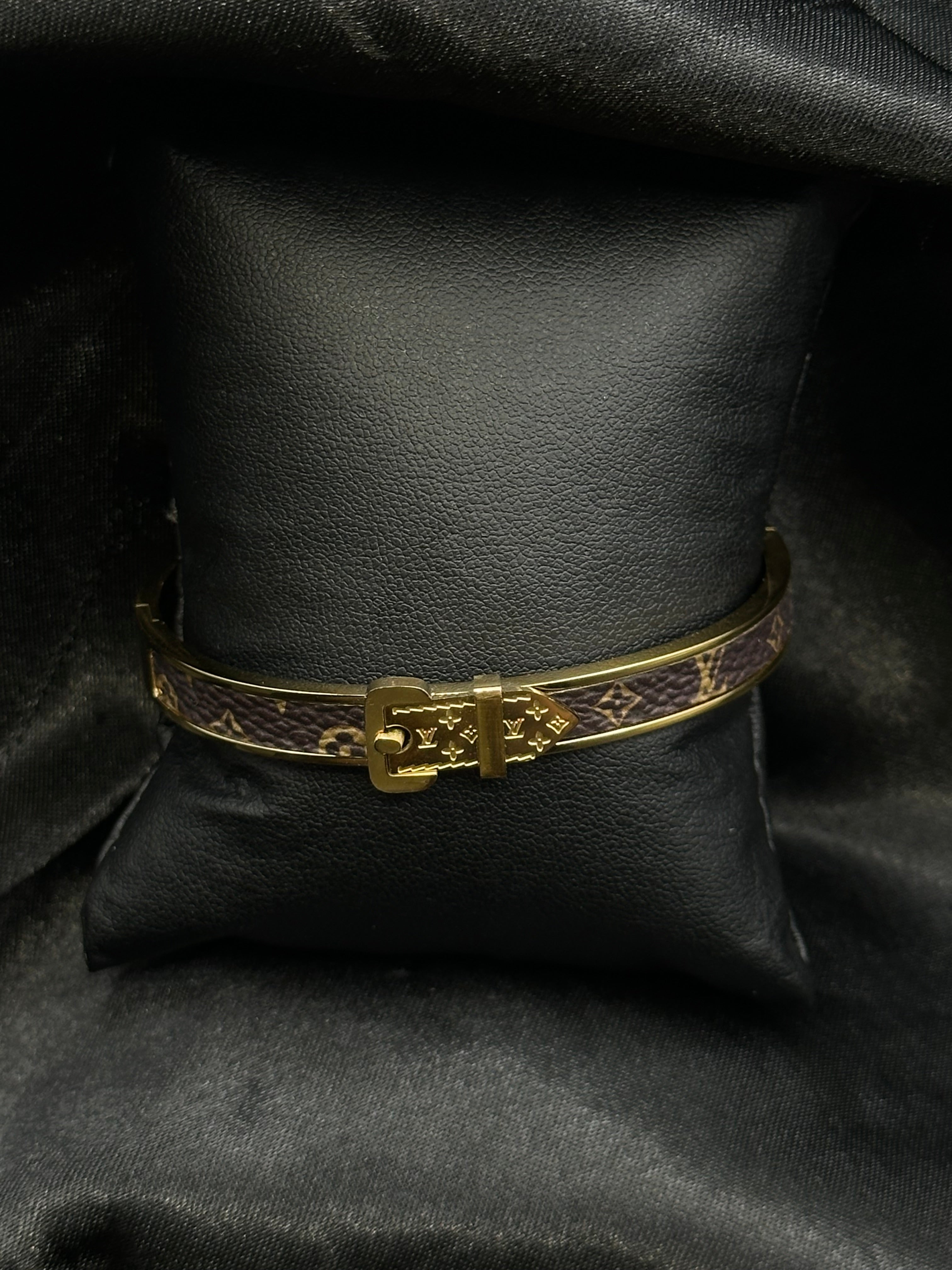 Lv Belt Inspired Bangle Bracelet
