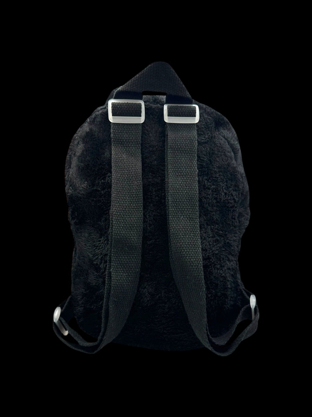 Black Fluffy Backpack