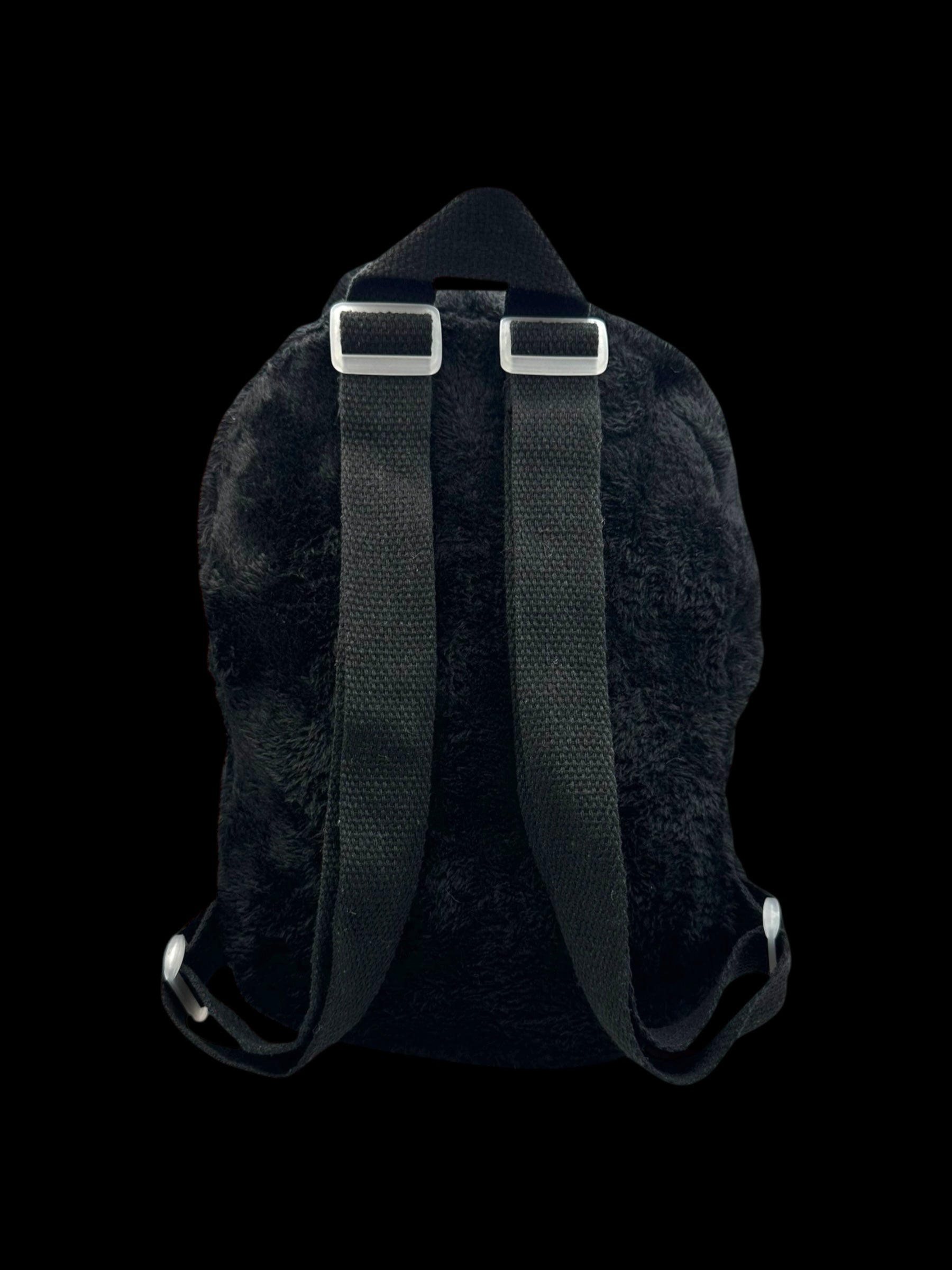 Black Fluffy Backpack
