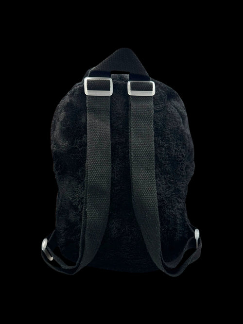 Black Fluffy Backpack