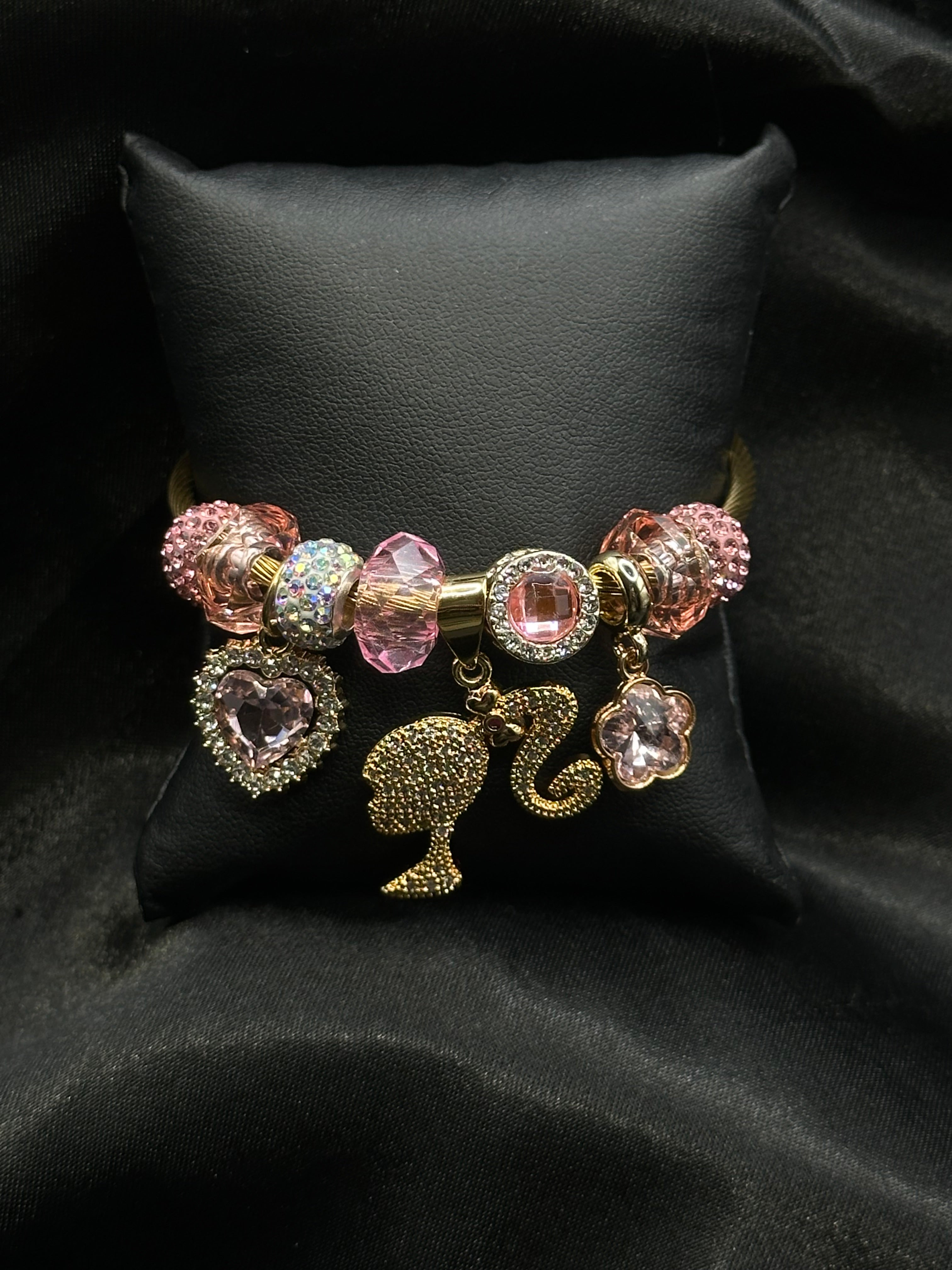 Pink Doll Bangle Bracelet