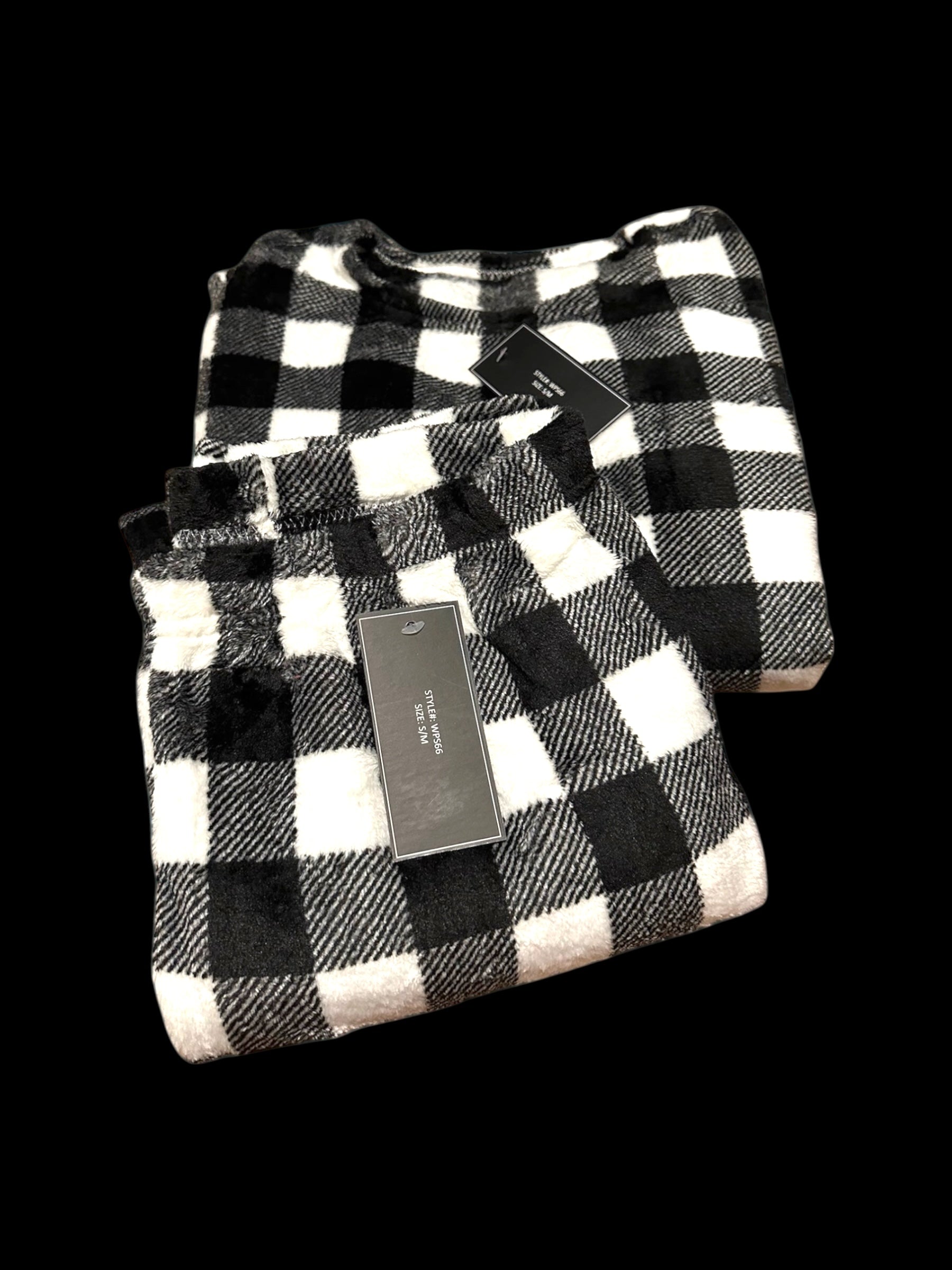 Black & White Checkered Pj Set