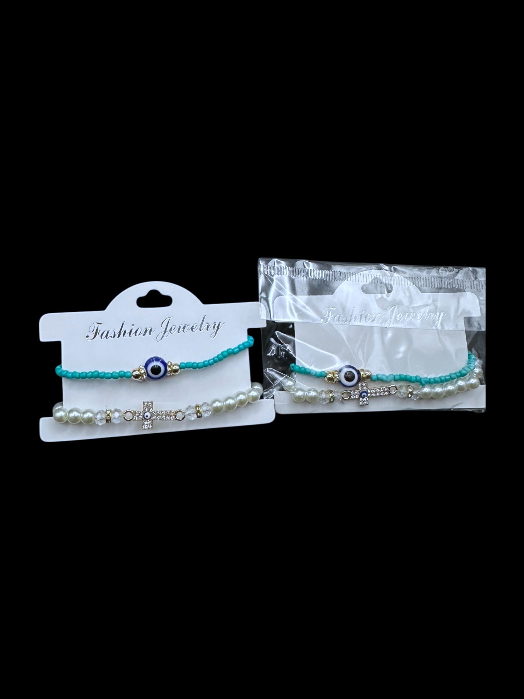 Evil eye/Cross Bracelet