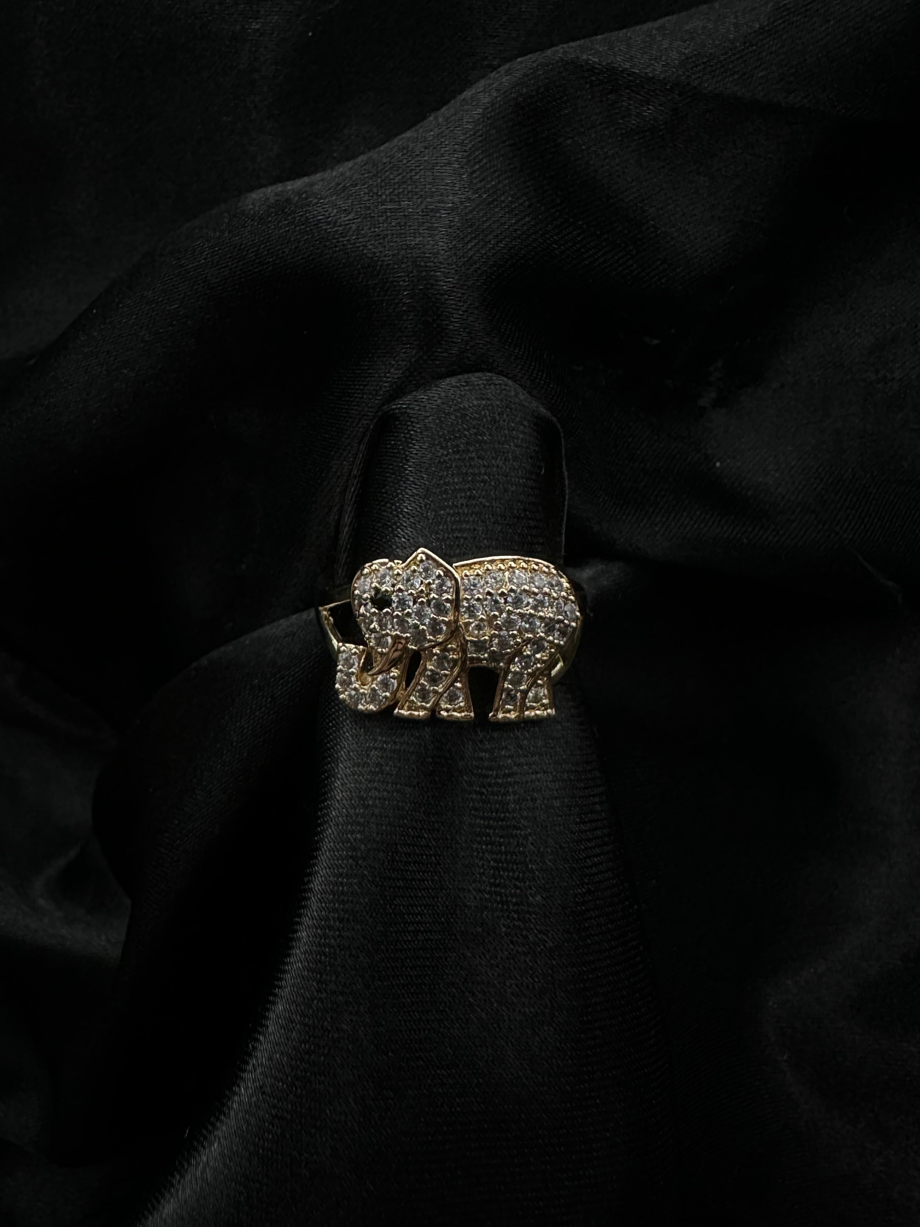 Diamond Elephant Ring