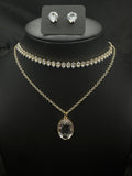 White Oval Diamond Set