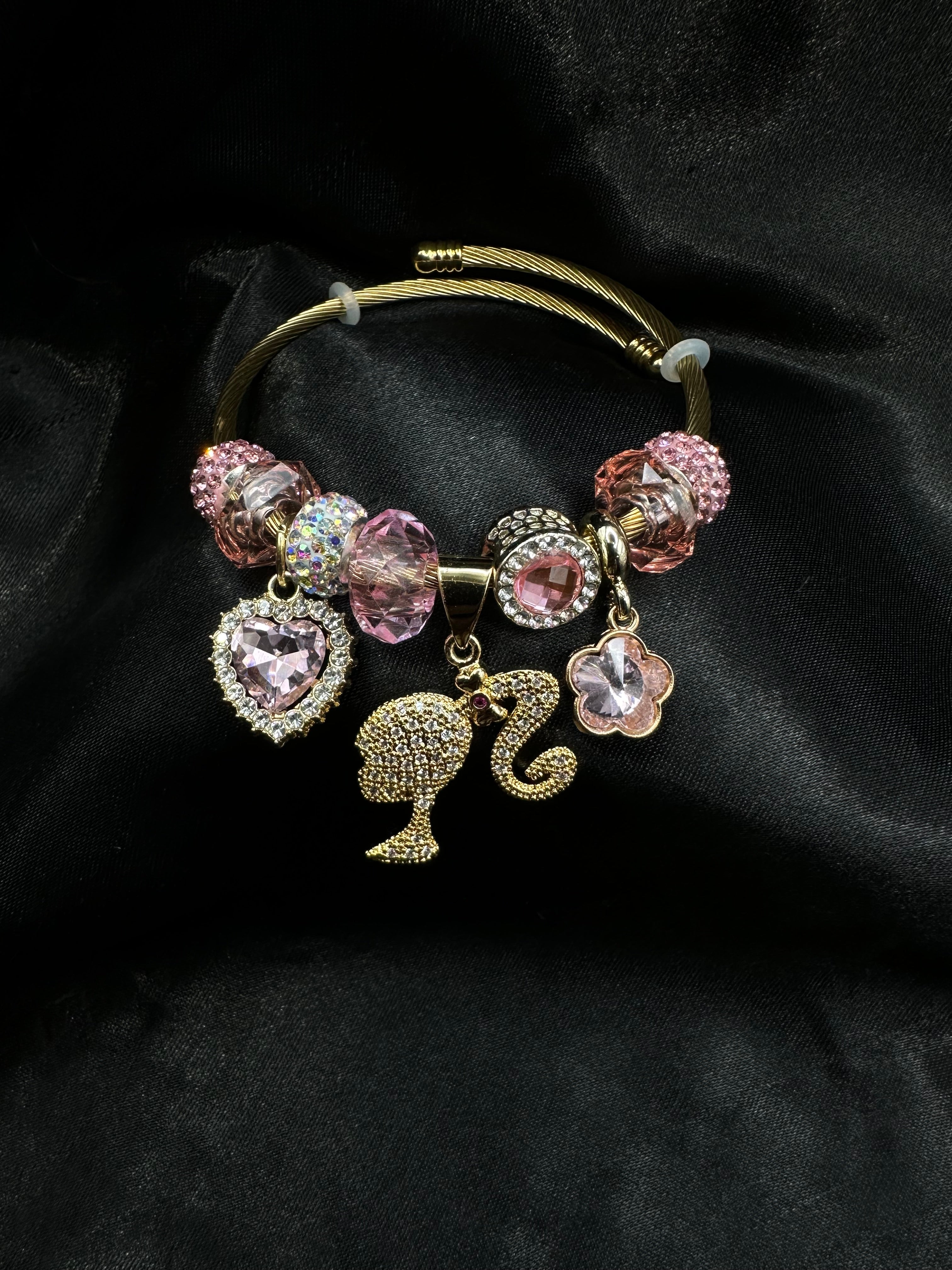 Pink Doll Bangle Bracelet