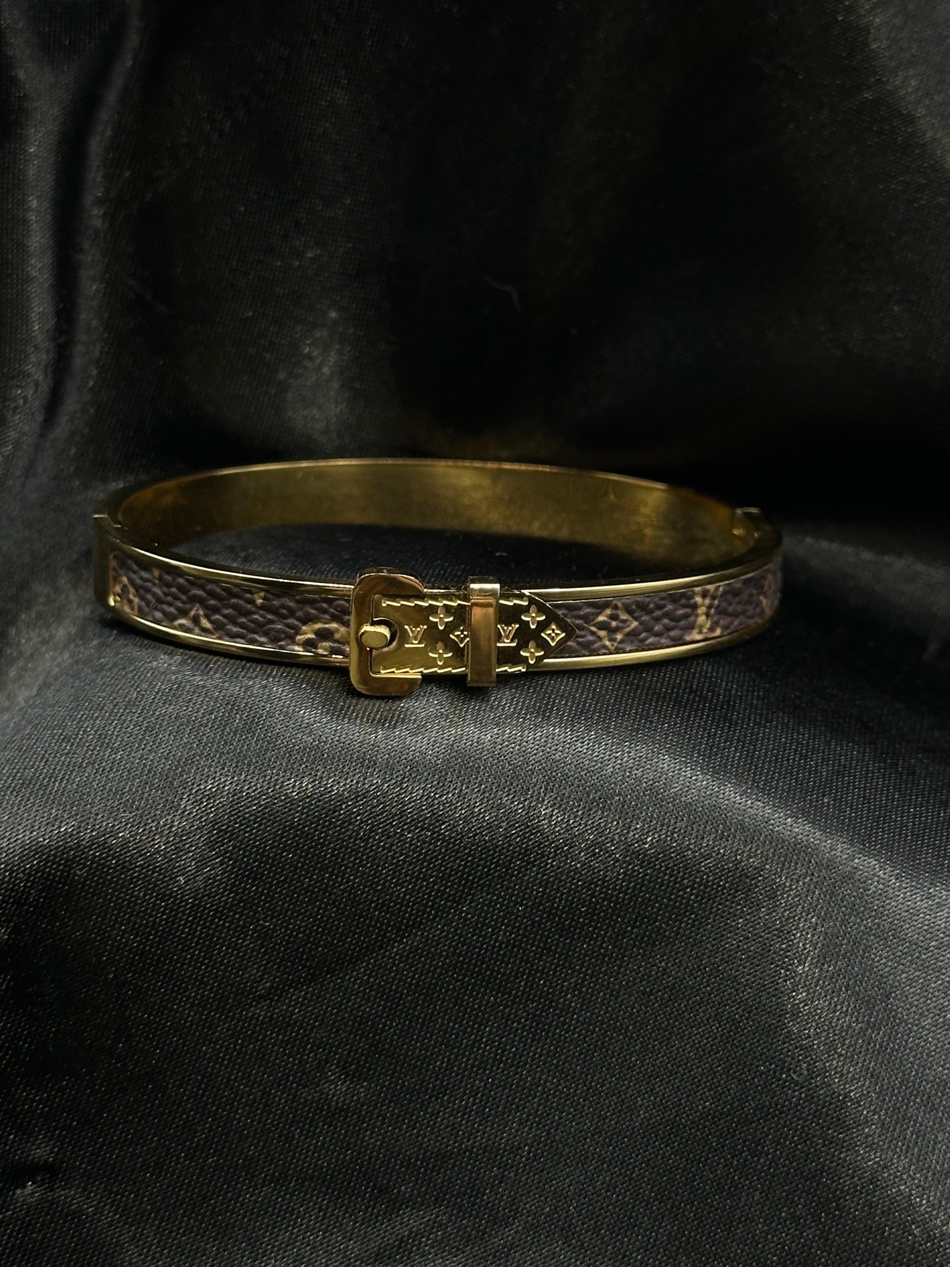 Lv Belt Inspired Bangle Bracelet
