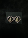 Pink Heart Virgin Mary Earrings