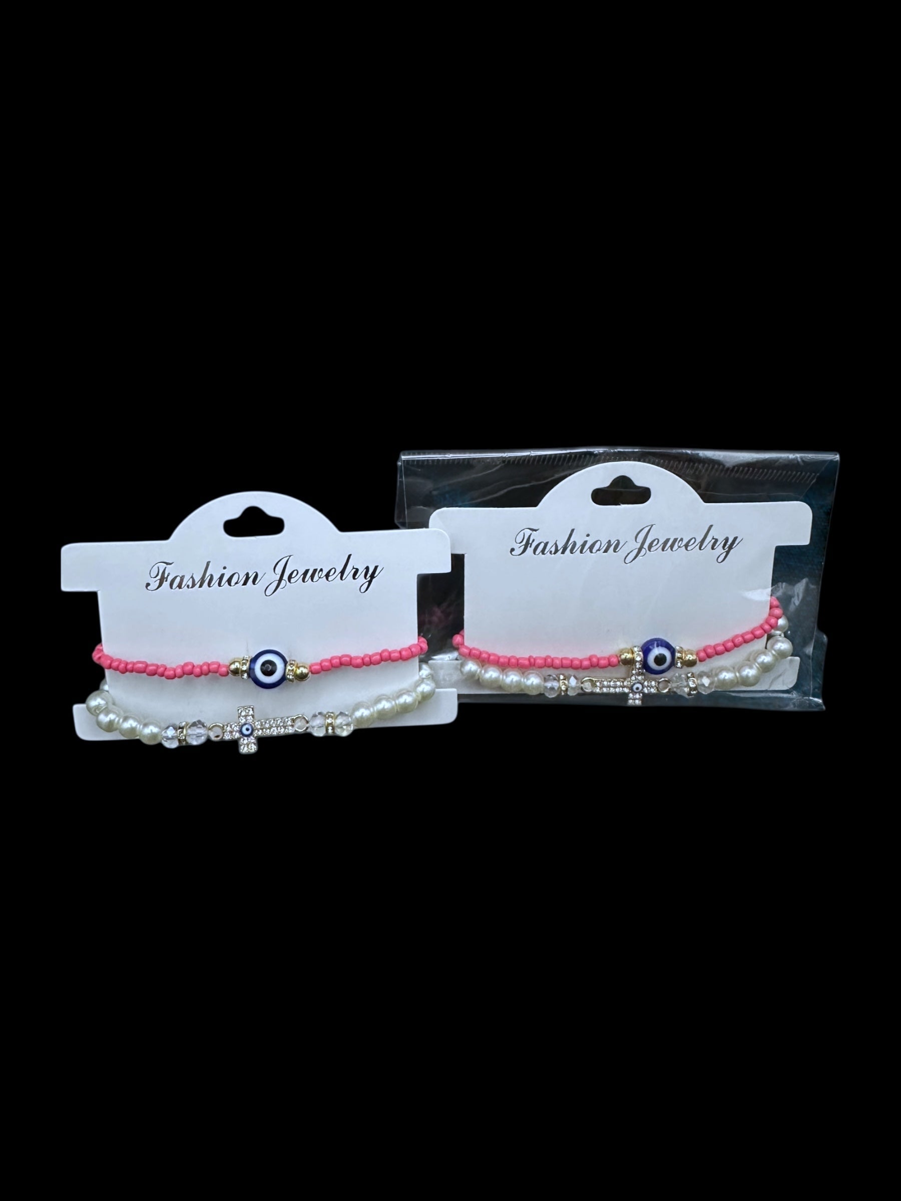 Evil eye/Cross Bracelet
