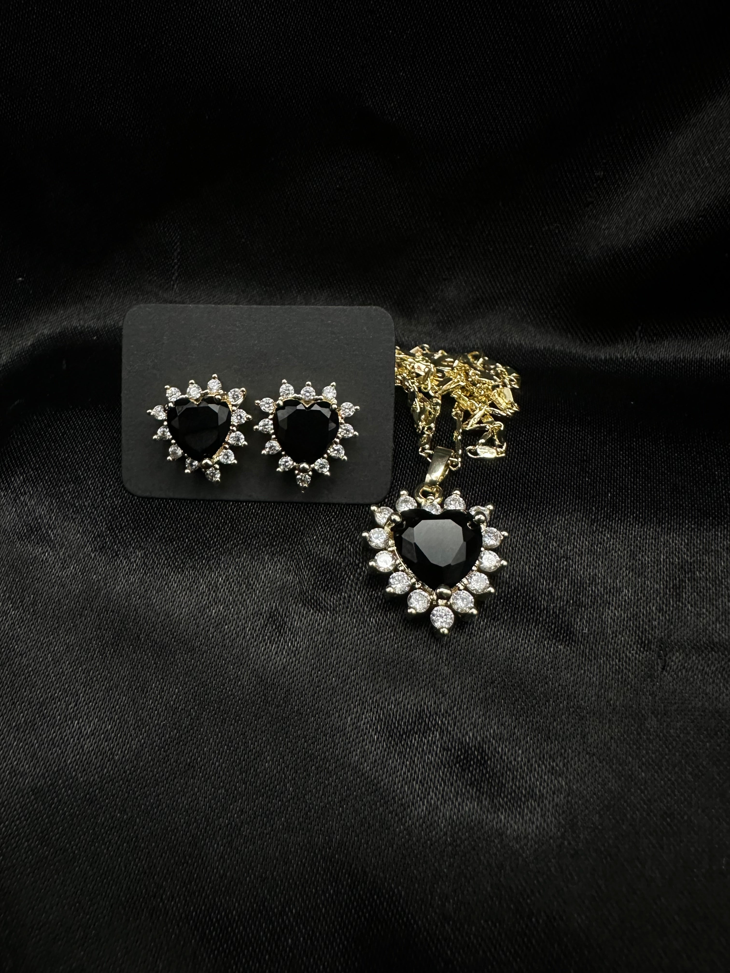 Black Diamond Heart Set