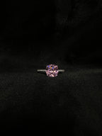 Pink Square Diamond Ring